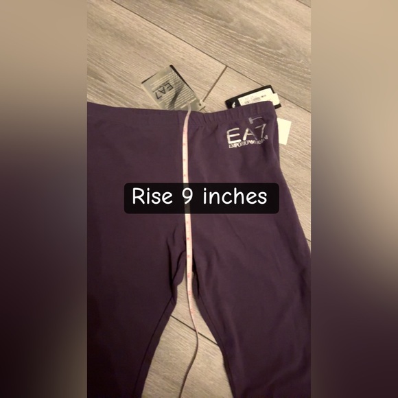 Emporio Armani Purple Cropped Athletic Leggings Authentic New W/ Tags! Medium - Picture 10 of 11